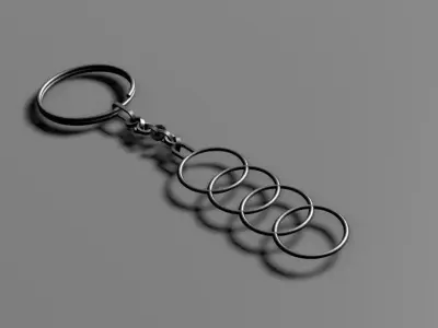 Key fob for Audi brand Low-poly 3D model