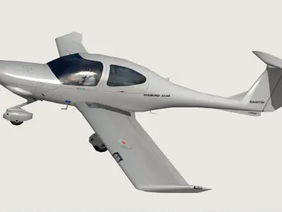Diamond DA-40 Low-poly 3D model