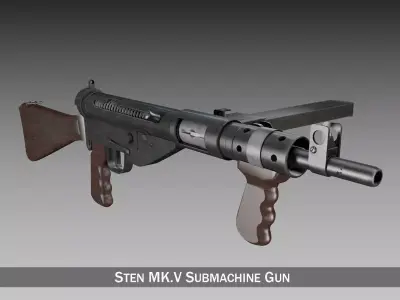 Sten MK V Submachine Gun 3D model