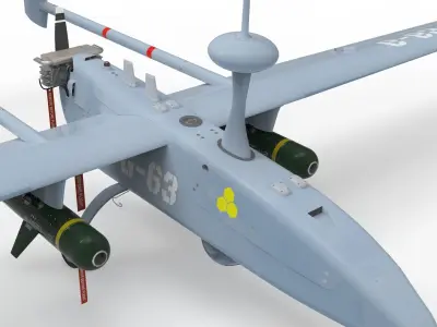  UAV military aircraft drone 3D model