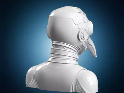 Cyber Plague Doctor Mask 3D Printable Model 3D print model