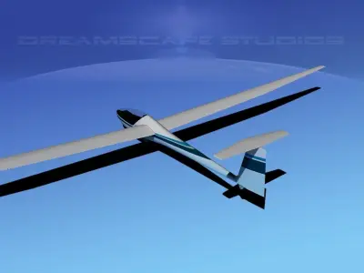 Glaser Dirks DG-200 17 Mtr Sailplane V06 3D model