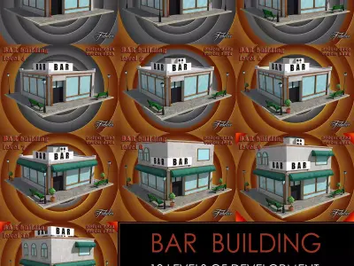 BAR all 10 levels Low-poly 3D model