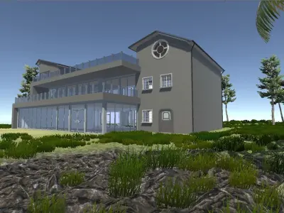 Modern Bungalow for Unity Free 3D model