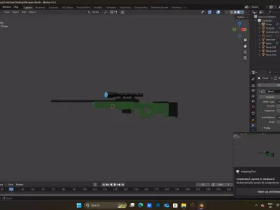 Game Ready Low Poly Sniper Rifle Low-poly 3D model