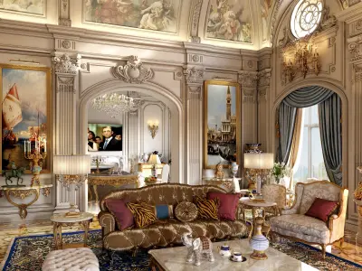 Classic fireplace 3D model