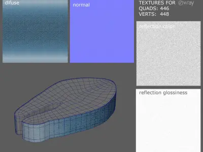 Raw Salmon Fish Steak 3D model