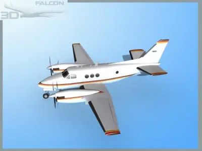 Falcon3D E90 King Air F03 3D model
