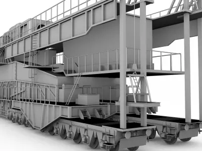 Schwerer Gustav Railway Gun 3D model