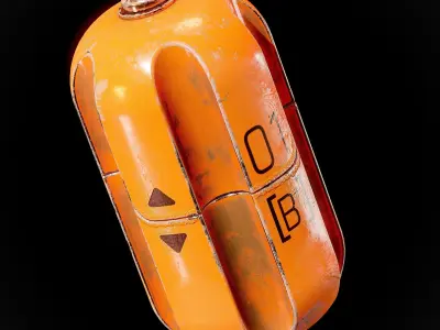 Sci-fi Smoke Capsule Grenade Low-poly 3D model