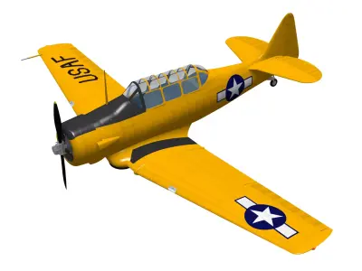 T-6 texan 3D model