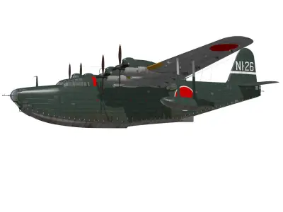 Kawanishi H8K Emily Type12 early 3D model