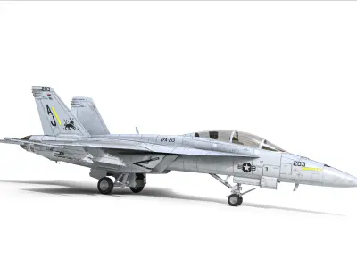 F-18F Super Hornet Low-poly 3D model