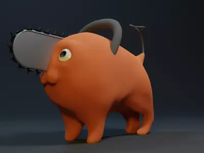 Pochita dog Free 3D model