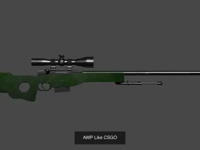 3 Simple weapons 3D Model Collection