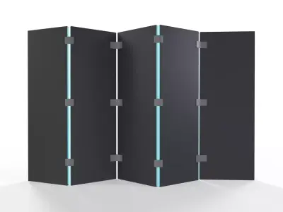 SCI-FI MODULAR ROOM DIVIDER PANEL Low-poly 3D model
