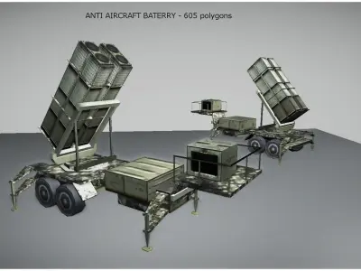 military vehicles pack Low-poly 3D model