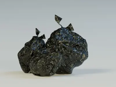 Bin Bags - Realistic Game-ready Free low-poly 3D model