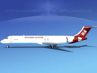 McDonnell Douglas MD-87 Richards Aviation 3D model