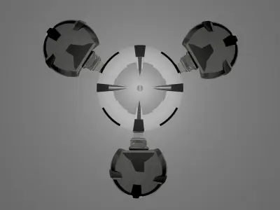 Space-ship 3D model drone Low-poly 3D model