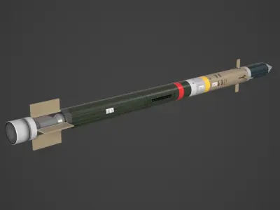 Mistral rocket Low-poly 3D model