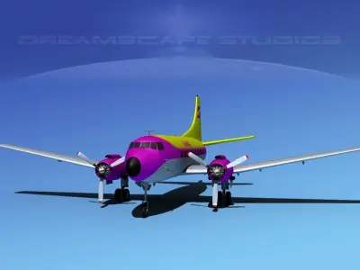 Martin 202 Shawnee Airlines 3D model