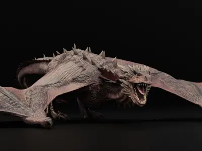 Wyvern Dragon  Low-poly 3D model