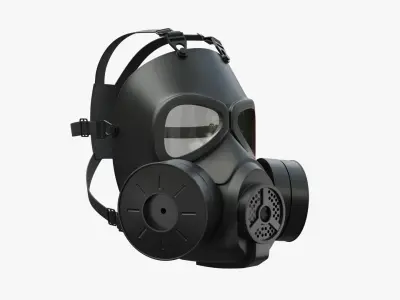 Military Gas Mask PBR Low-poly 3D model
