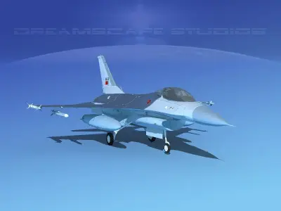 Gen Dyn F-16A Falcon  Portugal 3D model