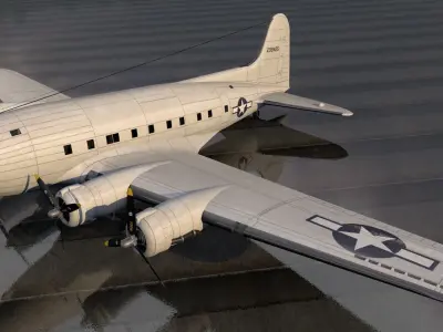 Boeing B-307 Stratoliner - Boeing C-75 3D model