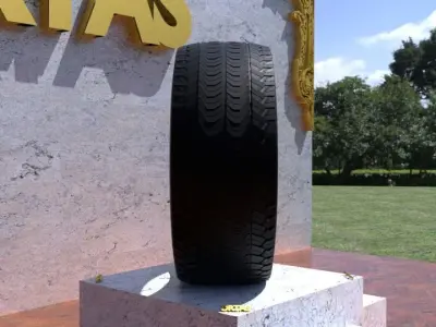 ORTAS TIRE NO 35 GAME READY Low-poly 3D model