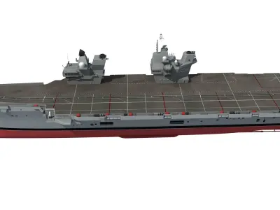 HMS Queen Elizabeth Aircraft Carrier 3D model