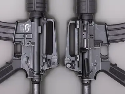 M4A1 Rifle Low-poly 3D model