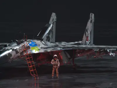 Mig-29 Ukrainian edition Low-poly 3D model