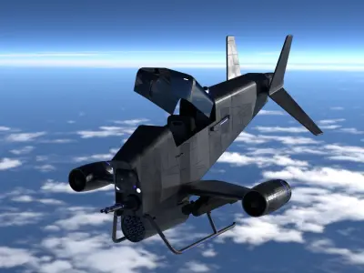 Sci-fi spacecraft 3D model