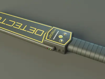 Handheld Metal Detector PBR Low-poly 3D model
