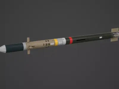 Mistral rocket Low-poly 3D model