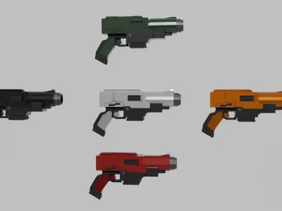 Warhammer 40k Hand Cannon Low-poly 3D model
