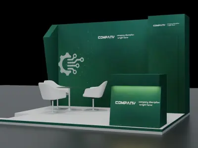 Stall 4x3 3D Model 3D model