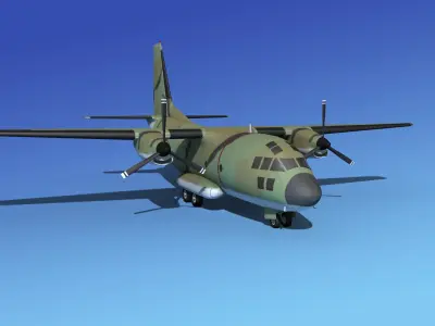 Alenia C-27A Unmarked Camo 3D model