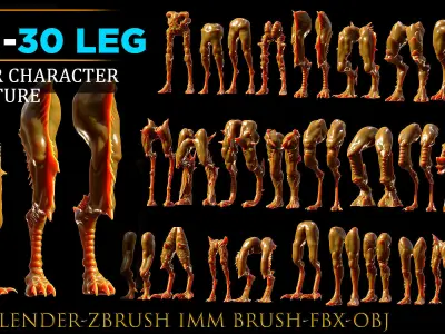 Legs-30 Leg-Anatomy-Character And Creature 3D Model-Vol 03 3D model
