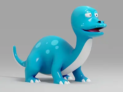 Dinosaur cartoon 3 3D model