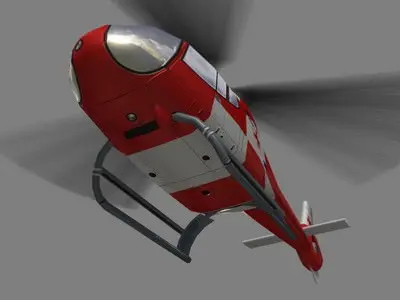 Colibri V6 Helicopter Low-poly 3D model