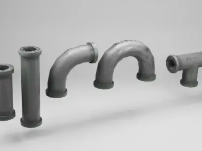 Water Pipe lowpoy game-ready model Low-poly 3D model