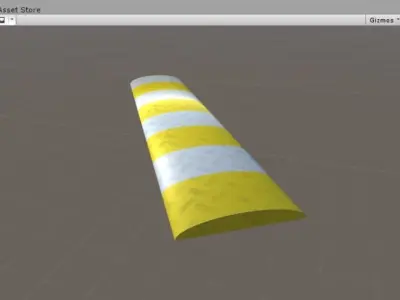 Speed bump 3D model for unity Low-poly 3D model