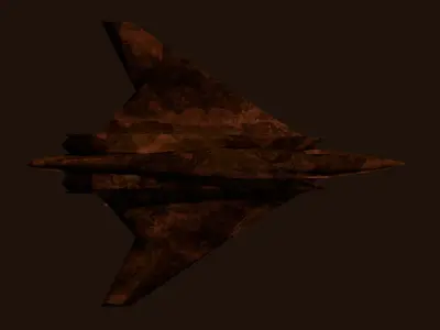 jet fighter VR  AR low poly 3D model Low-poly 3D model