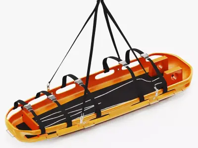 Helicopter Stretcher Low-poly 3D model