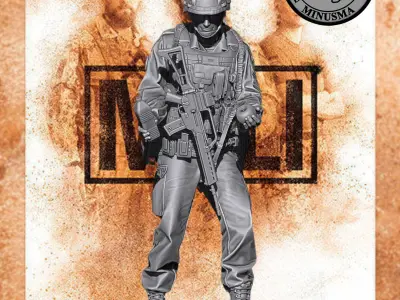      Modern Bundeswehr Soldier Mali 1-35 3D print model