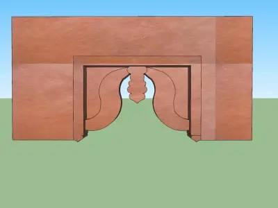 indian jodhpuri stone bracket 3d modal Low-poly 3D model