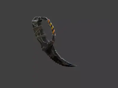 Rusted Karambit Low-poly 3D model